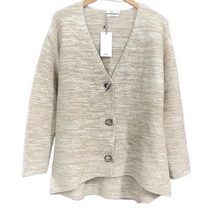 MNG Suit Wool Blend Blazer, Beige, US Small